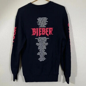 Justin Bieber Team Bieber Tour Black Sweatshirt XS